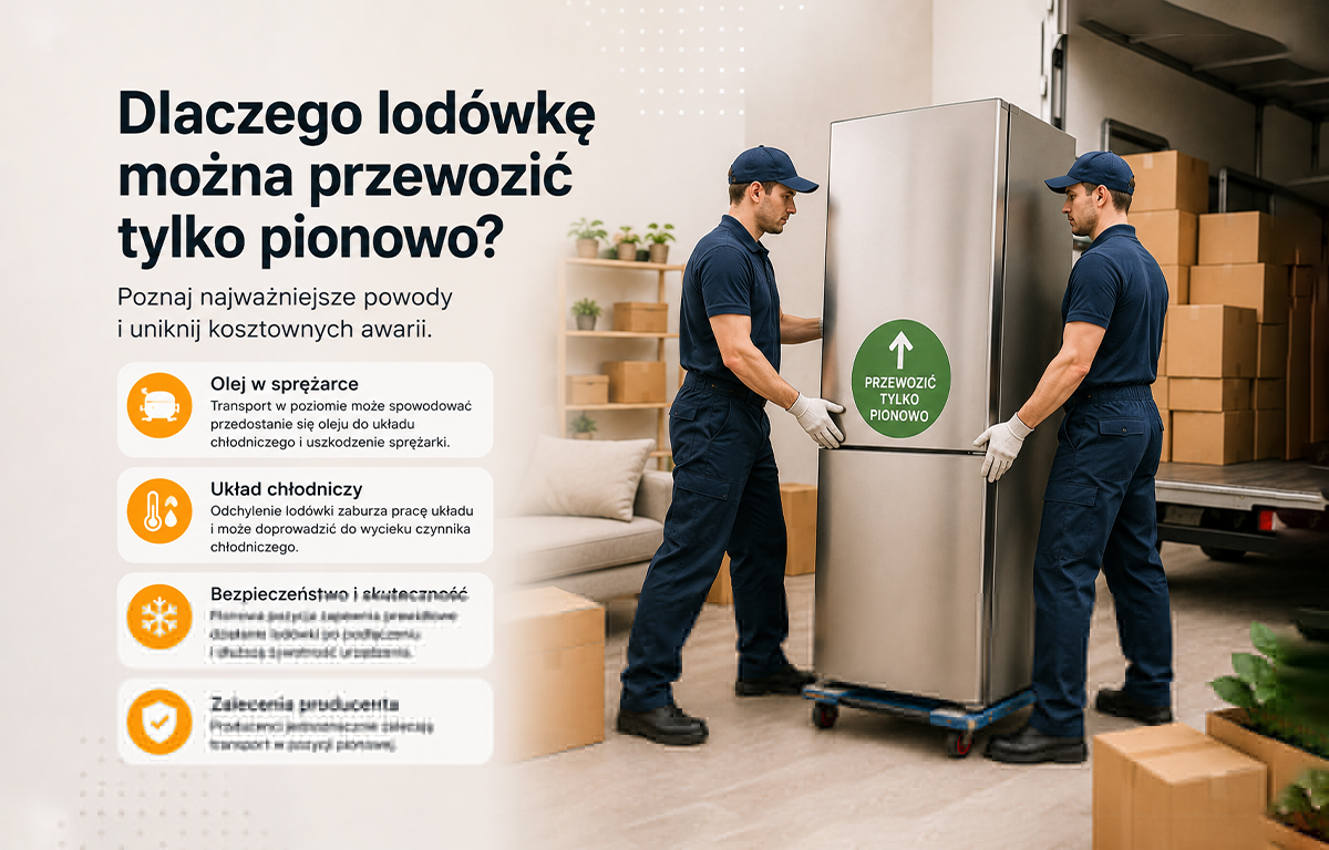 Dlaczego lodówkę można przewozić tylko pionowo?