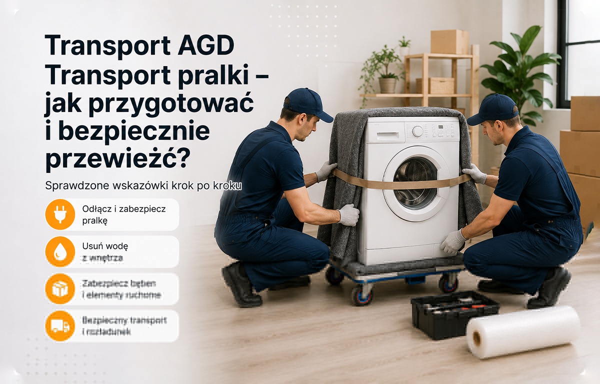 Transport pralki - jak przygotować i bezpiecznie przewieźć?